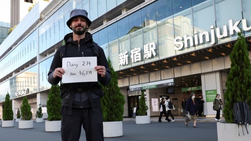 Japan marks modern-day adventurer's final stop on 46,000km trek across Asia