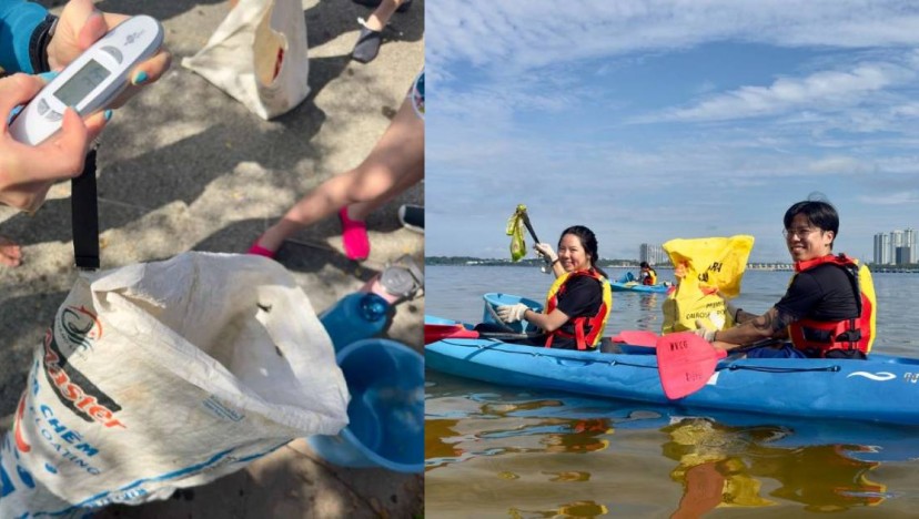 My first time... kayaking to clean up the environment and give back to the community