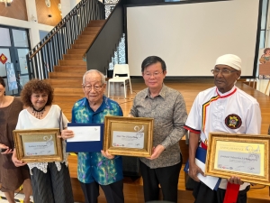 Eurasian singer, martial arts grandmaster and watercolour artist recognised with Living Heritage Treasures Awards in Penang