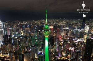 Want to know when it’s time for Maghrib, Isyak prayers in the capital? Just look for green glow on KL Tower